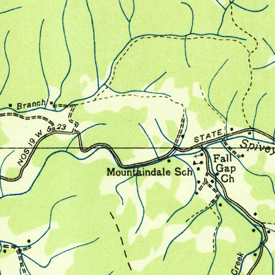 United States Geological Survey Chestoa, TN-NC (1935, 24000-Scale) digital map