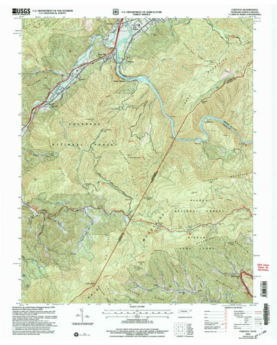 United States Geological Survey Chestoa, TN-NC (2003, 24000-Scale) digital map