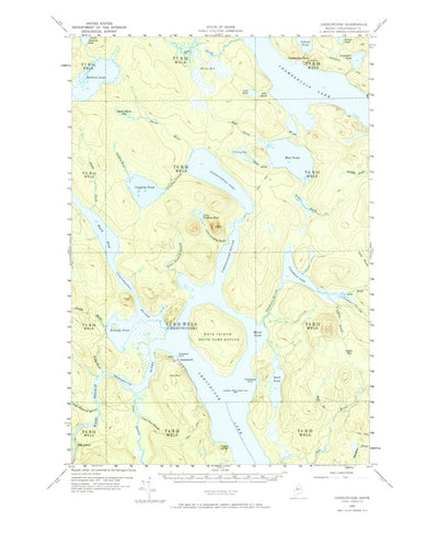 United States Geological Survey Chesuncook, ME (1958, 62500-Scale) digital map