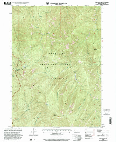 United States Geological Survey Chetco Peak, OR (1998, 24000-Scale) digital map
