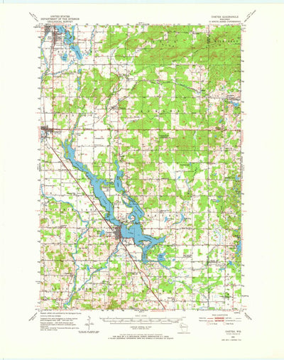 United States Geological Survey Chetek, WI (1951, 62500-Scale) digital map