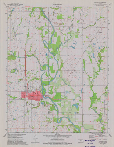 United States Geological Survey Chetopa, KS (1974, 24000-Scale) digital map