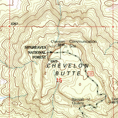 United States Geological Survey Chevelon Butte, AZ (1998, 24000-Scale) digital map