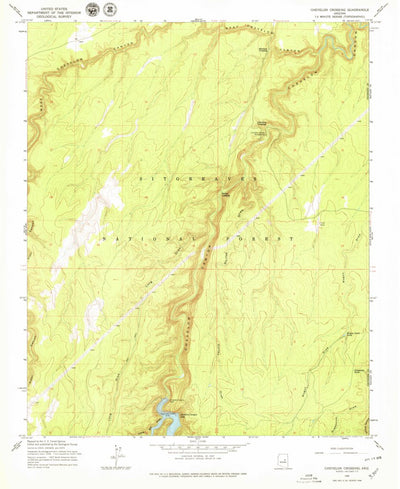 United States Geological Survey Chevelon Crossing, AZ (1965, 24000-Scale) digital map