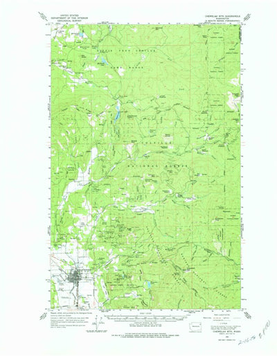 United States Geological Survey Chewelah Mountain, WA (1964, 62500-Scale) digital map
