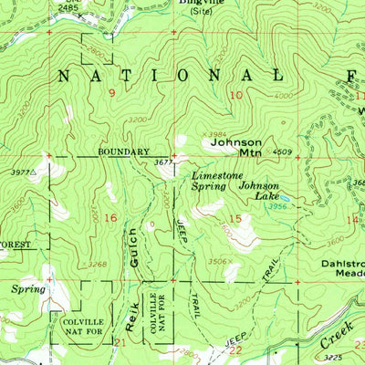 United States Geological Survey Chewelah Mountain, WA (1964, 62500-Scale) digital map