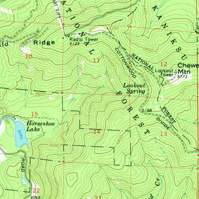 United States Geological Survey Chewelah Mountain, WA (1964, 62500-Scale) digital map