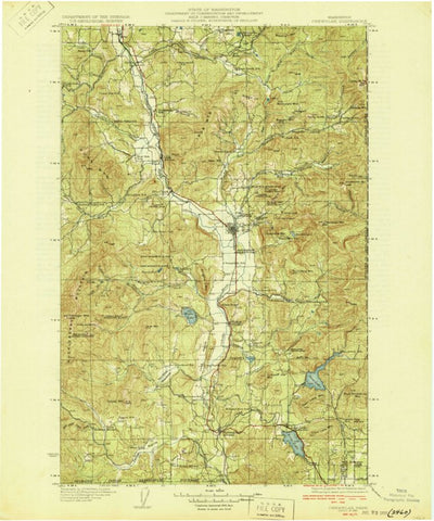 United States Geological Survey Chewelah, WA (1930, 125000-Scale) digital map
