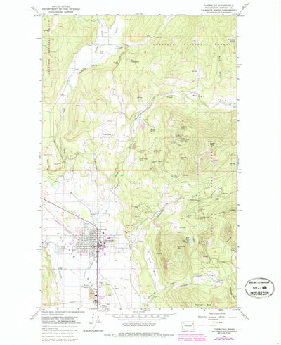 United States Geological Survey Chewelah, WA (1964, 24000-Scale) digital map