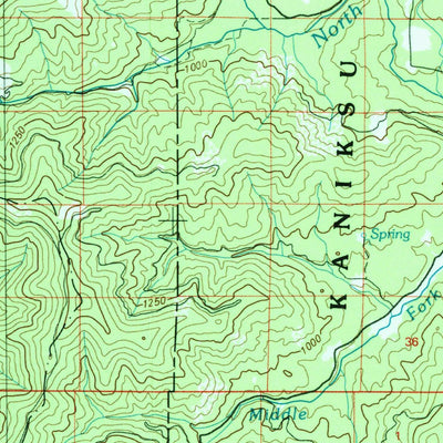United States Geological Survey Chewelah, WA-ID (1984, 100000-Scale) digital map