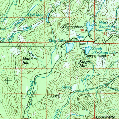 United States Geological Survey Chewelah, WA-ID (1984, 100000-Scale) digital map