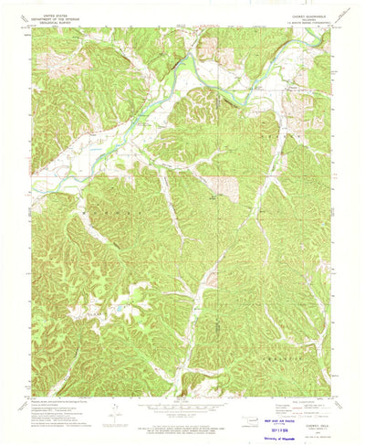United States Geological Survey Chewey, OK (1972, 24000-Scale) digital map