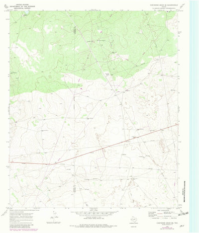 United States Geological Survey Cheyenne Draw SE, TX (1970, 24000-Scale) digital map