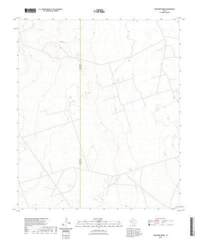 United States Geological Survey Cheyenne Draw, TX (2022, 24000-Scale) digital map