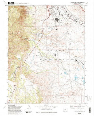 United States Geological Survey Cheyenne Mountain, CO (1961, 24000-Scale) digital map