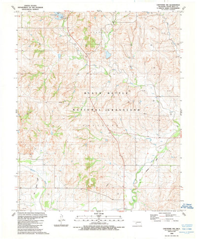 United States Geological Survey Cheyenne NW, OK (1989, 24000-Scale) digital map