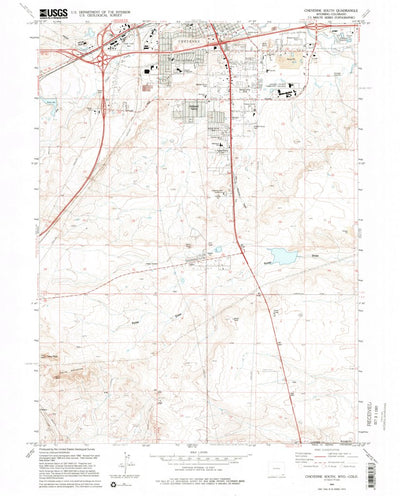 United States Geological Survey Cheyenne South, WY (1994, 24000-Scale) digital map