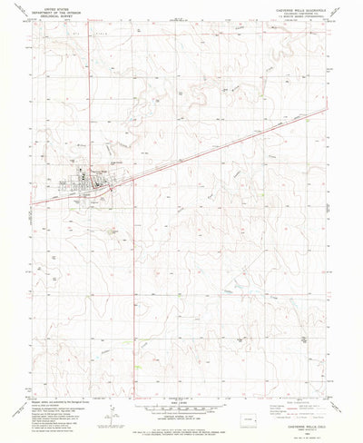 United States Geological Survey Cheyenne Wells, CO (1982, 24000-Scale) digital map