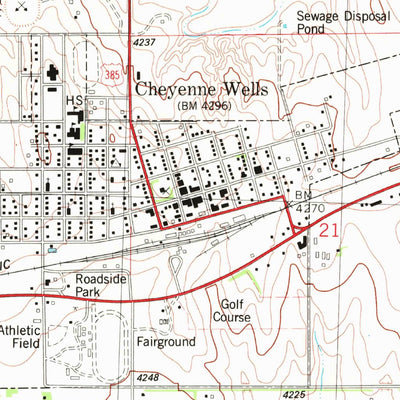 United States Geological Survey Cheyenne Wells, CO (1982, 24000-Scale) digital map