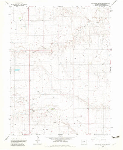 United States Geological Survey Cheyenne Wells NE, CO (1982, 24000-Scale) digital map