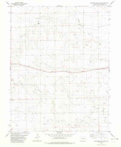 United States Geological Survey Cheyenne Wells SW, CO (1982, 24000-Scale) digital map