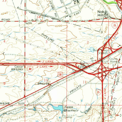 United States Geological Survey Cheyenne, WY (1961, 62500-Scale) digital map