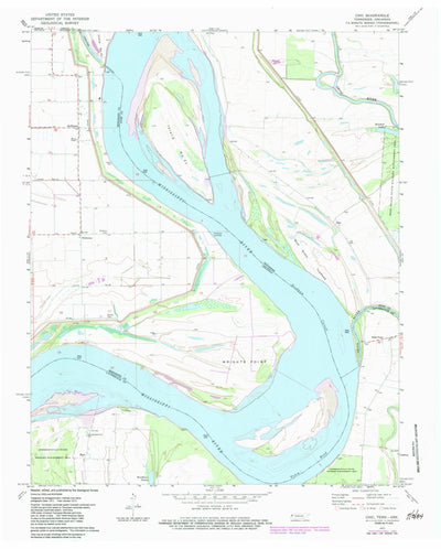 United States Geological Survey Chic, TN-AR (1972, 24000-Scale) digital map