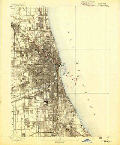 United States Geological Survey Chicago, IL-IN (1891, 62500-Scale) digital map