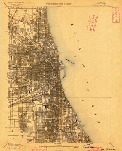 United States Geological Survey Chicago, IL-IN (1900, 62500-Scale) digital map