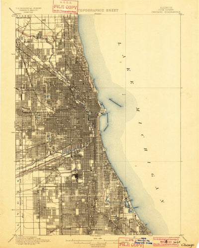 United States Geological Survey Chicago, IL-IN (1901, 62500-Scale) digital map