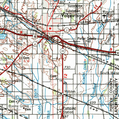 United States Geological Survey Chicago, IL-IN-MI (1953, 250000-Scale) digital map