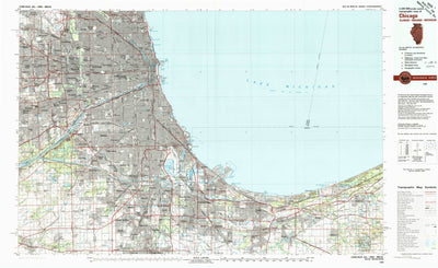 United States Geological Survey Chicago, IL-IN-MI (1980, 100000-Scale) digital map