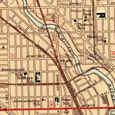 United States Geological Survey Chicago Loop, IL (1953, 24000-Scale) digital map