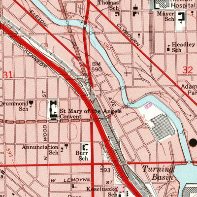 United States Geological Survey Chicago Loop, IL (1963, 24000-Scale) digital map