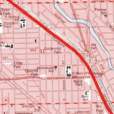United States Geological Survey Chicago Loop, IL (1993, 24000-Scale) digital map