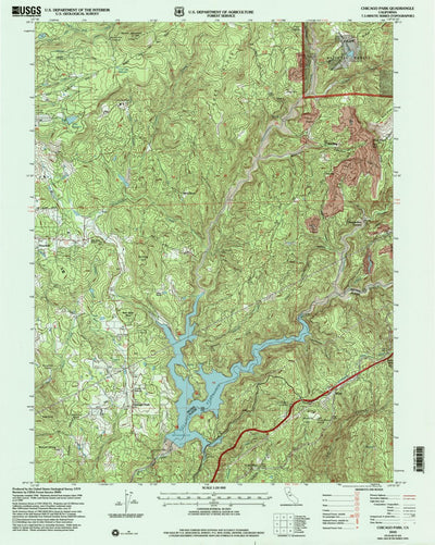 United States Geological Survey Chicago Park, CA (2000, 24000-Scale) digital map