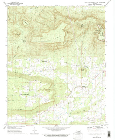 United States Geological Survey Chickalah Mountain East, AR (1972, 24000-Scale) digital map