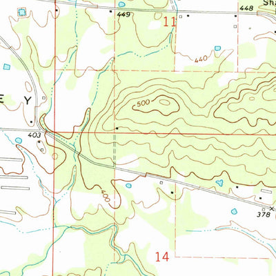United States Geological Survey Chickalah Mountain East, AR (1972, 24000-Scale) digital map