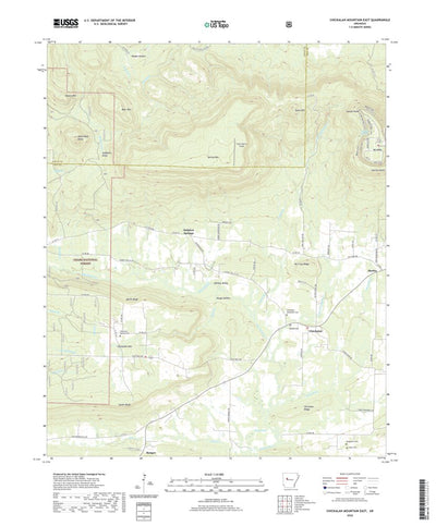 United States Geological Survey Chickalah Mountain East, AR (2020, 24000-Scale) digital map
