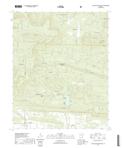 United States Geological Survey Chickalah Mountain West, AR (2020, 24000-Scale) digital map