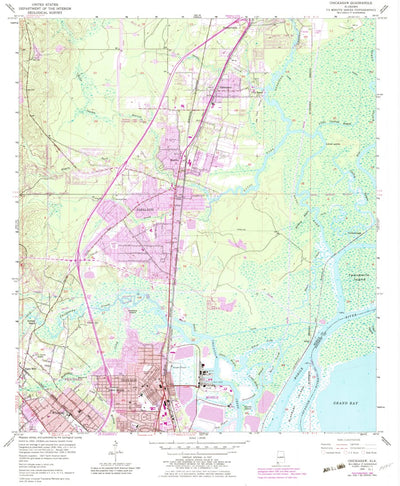 United States Geological Survey Chickasaw, AL (1953, 24000-Scale) digital map