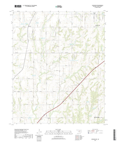 United States Geological Survey Chickasha NE, OK (2018, 24000-Scale) digital map