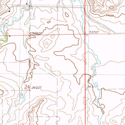 United States Geological Survey Chicken Creek, SD (1984, 24000-Scale) digital map