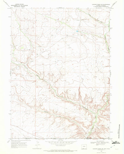United States Geological Survey Chicken Creek SW, WY-CO (1968, 24000-Scale) digital map