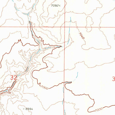 United States Geological Survey Chicken Creek SW, WY-CO (1968, 24000-Scale) digital map
