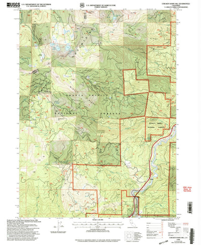 United States Geological Survey Chicken Hawk Hill, CA (1998, 24000-Scale) digital map