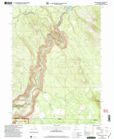 United States Geological Survey Chicken Hills, OR-CA (2001, 24000-Scale) digital map