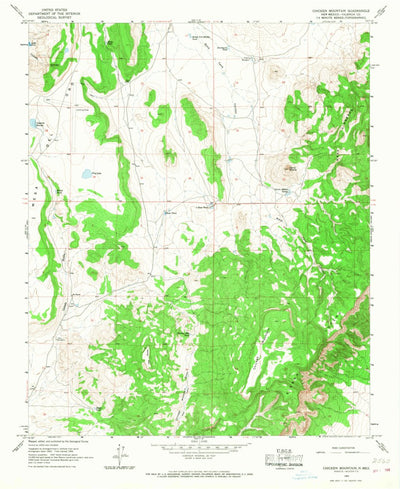 United States Geological Survey Chicken Mountain, NM (1964, 24000-Scale) digital map