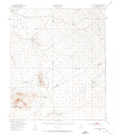 United States Geological Survey Chicken Well, NM (1948, 62500-Scale) digital map