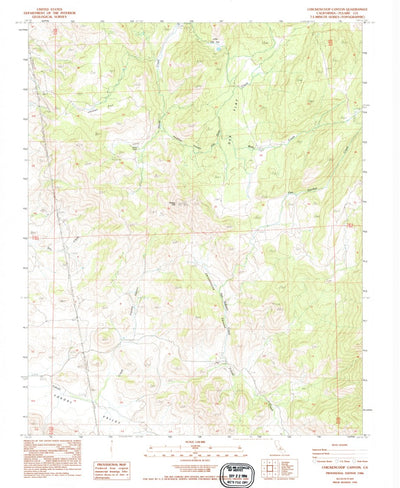 United States Geological Survey Chickencoop Canyon, CA (1986, 24000-Scale) digital map